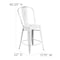 Flash Furniture White Metal Stool with Gray Poly Seat ET-3534-24-WH-PL1G-GG - alternate 7